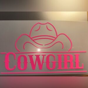 Pink Cowgirl Vinyl Decal